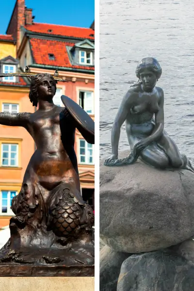 Kopenhaga w 3 dni. Porównanie warszawskiej Syrenki i Małej Syrenki z Kopenhagi