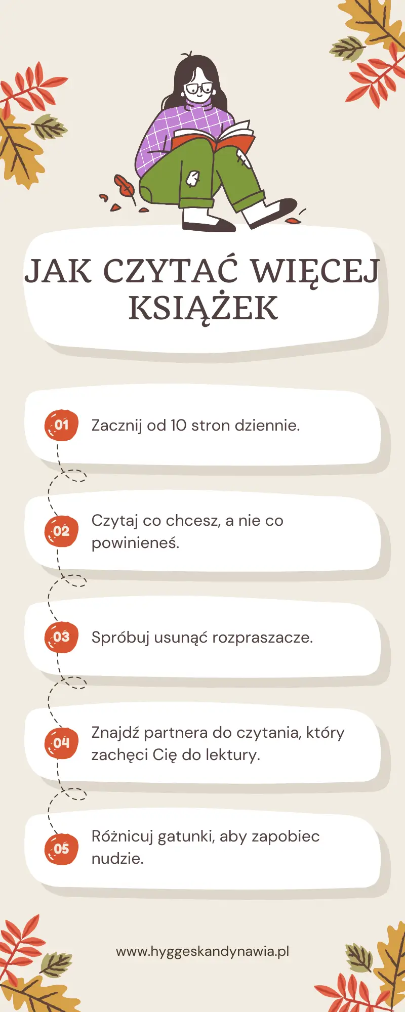 Stos książek ułożony obok filiżanki kawy, z zakładką wystającą z jednej z książek, symbolizujący nawyk regularnego czytania.