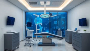 Nowoczesny gabinet ortopedyczny przygotowany do zabiegów z użyciem komórek macierzystych