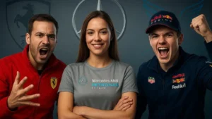 Odzież zespołów F1 noszona przez fanów Formuły 1 na trybunach