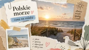 Spokojna plaża nad polskim morzem – idealne miejsce na relaks i wypoczynek nad Bałtykiem