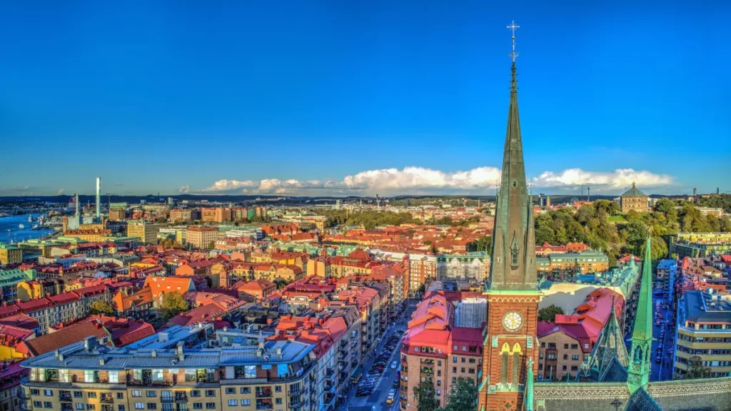 Panorama Göteborga w Szwecji